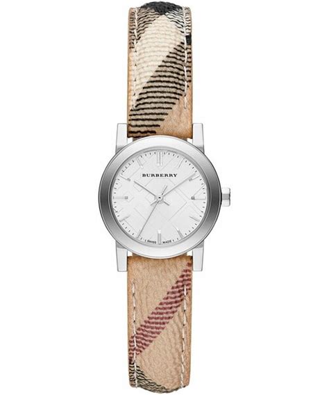 Burberry Watch Womens Swiss Trench Check Fabric Strap 